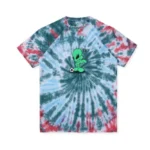 เสื้อยืดแขนสั้นลายมัดย้อม Alien Football สำหรับผู้ชายและผู้หญิง