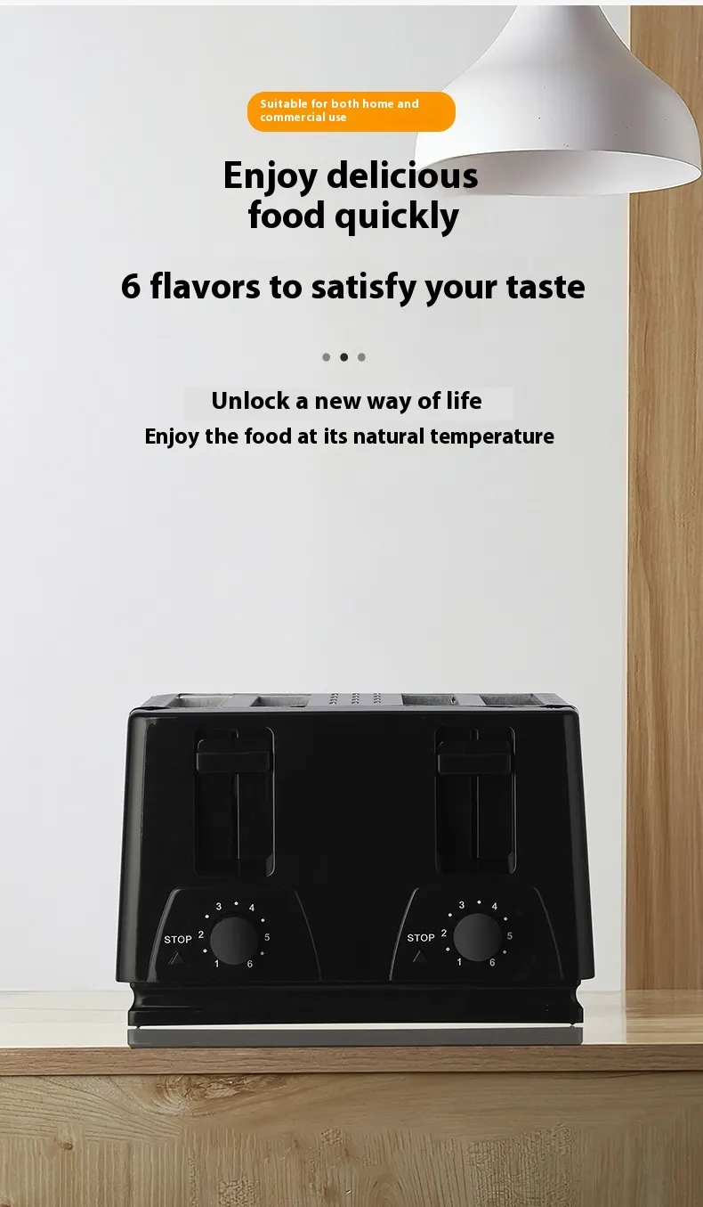 เครื่องทำขนมปัง ตู้อบเช้าแบบโฮมทูสเตอร์ เครื่องเดียว ปิ้งสองด้าน - Image 10