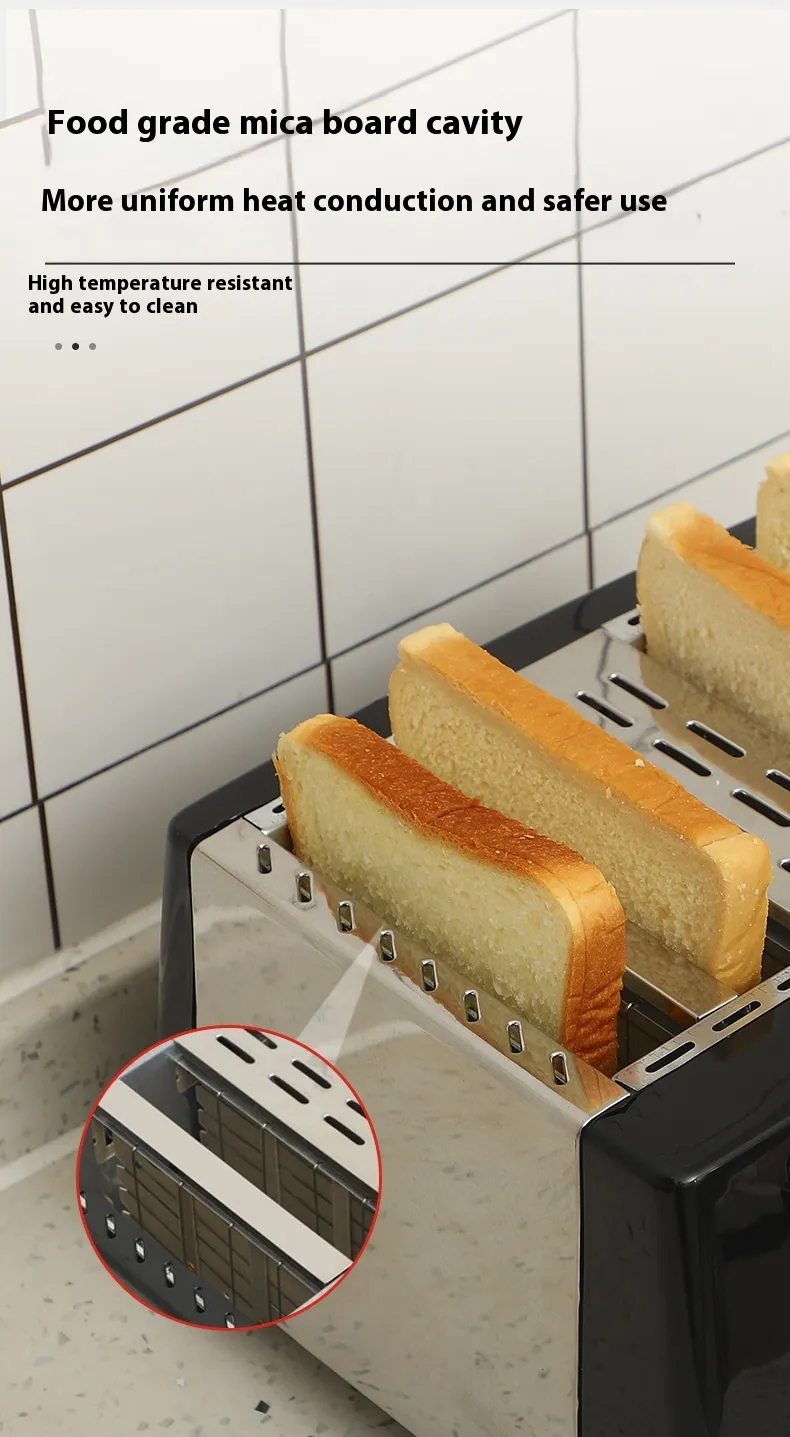 เครื่องทำขนมปัง ตู้อบเช้าแบบโฮมทูสเตอร์ เครื่องเดียว ปิ้งสองด้าน - Image 2